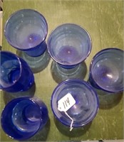 Lot of 6 Blue Cups