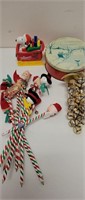 Lot of vintage Christmas tin and Whitmans candies