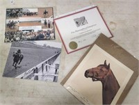 GROUP OF SIGNED VINTAGE RACING PHOTOS