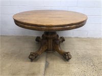 Oak Claw Foot Extension Table
