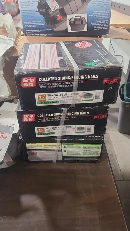 3 BOXES OF 15" WIRE WELD COILS