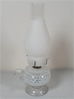 Hobbs, Brockunier Opalescent Oil Lamp
