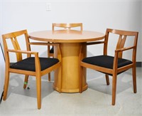 Vintage MCM Pedestal Dining Table & 3 Chairs