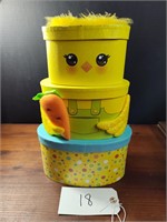 Decorative Easter Chick Storage Nesting Boxes