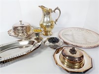 SILVER PLATE BUTTER DISHES & MORE
