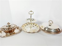 3 - SILVER PLATE SERVING PIECES
