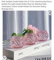 MSRP $33 Set 12 Pink Tealight Holders