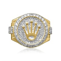 14K YELLOW GOLD 1.73CT DIAMOND ROLEX RING