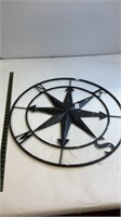 Large Decorative Compass metal Wall Art