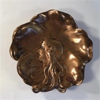 BRONZE ART NOUVEAU RING TRAY