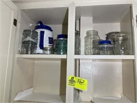 CONTENTS OF SHELVES INCLUDING CANNING JARS, ECT