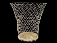 Vintage Industrial MCM Metal Wire Waste Basket