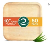 ECO SOUL Compostable 10 Inch Palm Leaf Square