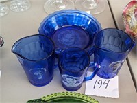 Shirley Temple Cobalt Glassware