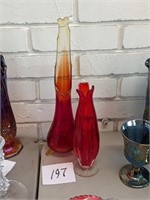 Pair of Art Glass Vases