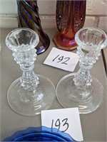 Crystal Glass Candleholders