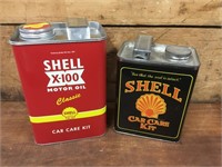 2 Shell Car Care Tins