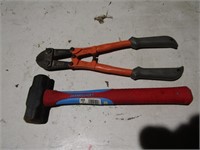 hand sledge & bolt cutters