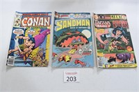 Conan, Sandman, Tarzan Comic Books