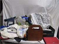 Linens, Bags, Purse in Suitcase