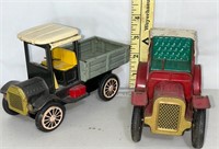 2 vintage toy truck/ car -Vintage Red Car