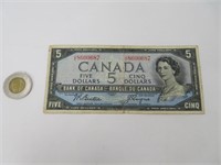 Billet 5$ Canada 1954