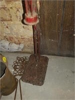 primitive rug Beater , bottle capper and cup