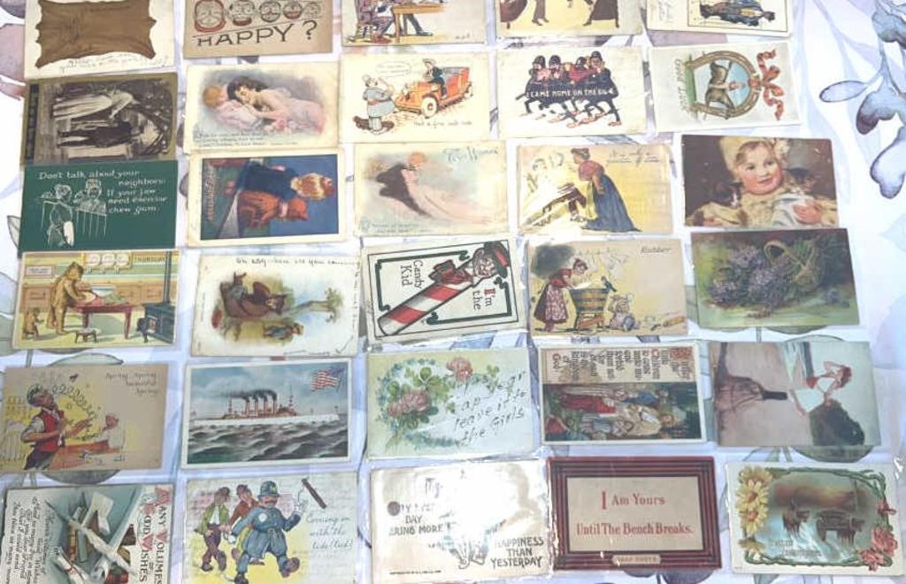 antique comical postcards and greeting cards