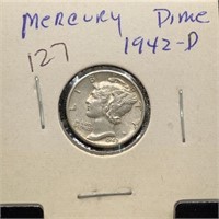 1942 MERCURY SILVER DIME