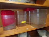(7) 8 QT Food Storage Containers with Lids