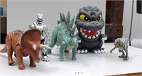 Godzilla Bank & Dinosaurs Action Figures