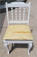 Single wood chair.  Needs reupholstering