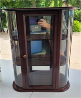 The Bombay Co. wood and glass display cabinet