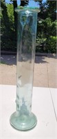 Tall glass flower vase