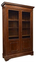 FRENCH DOUBLE DOOR BOOKCASE, 86"H