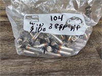 Bag of Winchester .38 Spc Hollow Points (104 Rds)