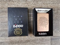 New Zippo Lighter Copper Chief with Head Dress