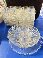 CANDLEWICK GLASSWARE: SNACK SETS SERVING PLATE,