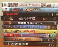 10 Lightly Used DVD's