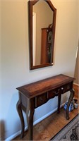 Console table and mirror set