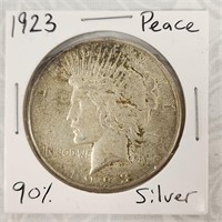 1923 S Peace Silver Dollar 90%