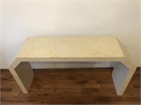 Post Modern Faux Marble Console Table