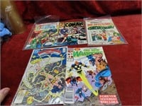 (5)Assorted comic books.