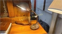 BRONZE TONED SAILBOAT BASE MOTIF DESK LAMP