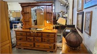 EIGHT DRAWER MIRROR TOP DRESSER BRAND UNKNOWN