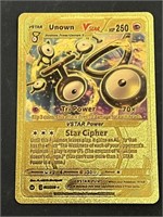 Unown VStar Gold Foil Pokémon Card