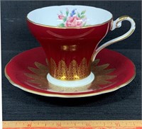 PRETTY AYNSLEY BONE CHINA CUP AND SAUCER