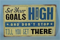 High Goals Metal Sign