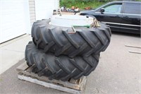 Pair of rear clamp on tractor duals