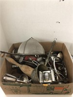 Box of Misc Kitchen Utensils